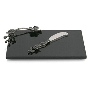 michael aram black orchid cheese board with knife, small