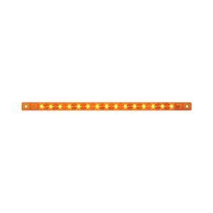 gg grand general 76310 amber 12" ultra thin surface mount 15-led marker and clearance sealed light bar, amber/amber