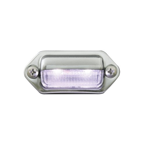 GG Grand General 81735 White 2-LED License/Utility Sealed Light with Chrome Housing