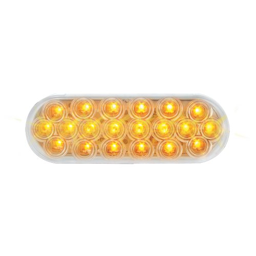 GG Grand General 87728 Amber Oval Fleet 20-LED Park/Turn/Clearance Sealed Light with Clear Lens