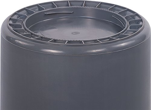 Carlisle FoodService Products 34102023 Bronco Polyethylene Round Trash Container, 20-Gallon Capacity, 20" Diameter x 23" Height, Gray (Case of 6)