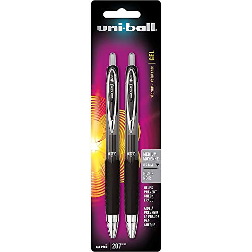 UNI-BALL GEL PEN BLK 2PK