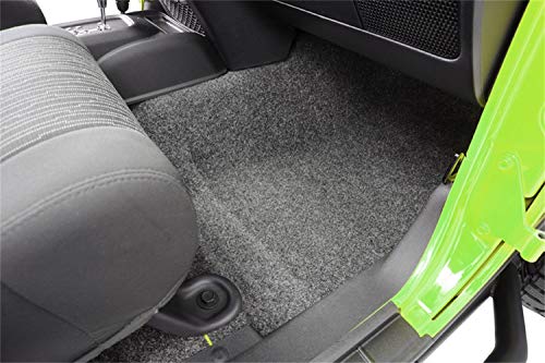 Bedrug - Jeep Liners | 2007 - 2010 Jeep Wrangler JK 2 Door, Front Floor Liners (Includes Heat Shields) | Grey - 3 pc. | BRJK07F2