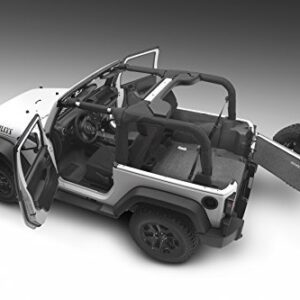 Bedrug - Jeep Liners | 2007 - 2010 Jeep Wrangler JK 2 Door, Front Floor Liners (Includes Heat Shields) | Grey - 3 pc. | BRJK07F2