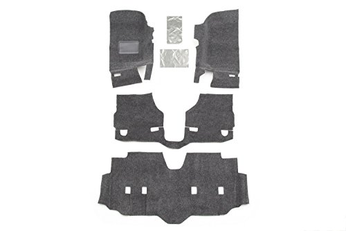 Bedrug - Jeep Liners | 2007 - 2018 Jeep Wrangler JK UNLTD 4 Door, Front Floor Liners (Includes Heat Shields) | Grey - 4 pc. | BRJK07F4