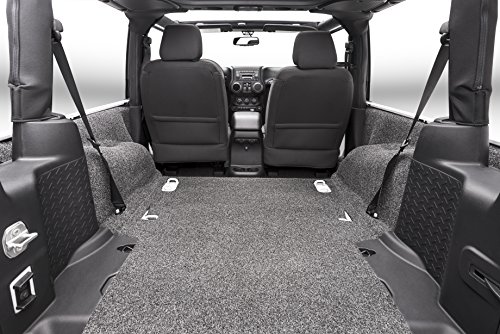 Bedrug - Jeep Cargo Kit | 2007 - 2010 Jeep Wrangler JK 2 Door, Cargo Liner w/ Tailgate & Tub Liner | Grey - 5 pc. | BRJK07R2