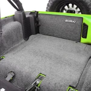 Bedrug - Jeep Cargo Kit | 2011 - 2018 Jeep Wrangler JK 2 Door, Cargo Liner w/ Tailgate & Tub Liner | Grey - 5 pc. | BRJK11R2