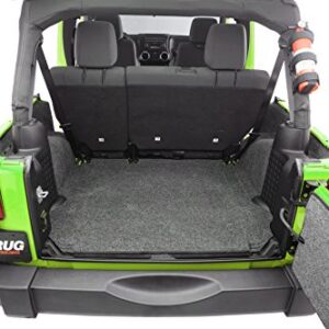 Bedrug - Jeep Cargo Kit | 2007 - 2010 Jeep Wrangler JK UNLTD 4 Door, Cargo Liner w/ Tailgate & Tub Liner | Grey - 5 pc. | BRJK07R4