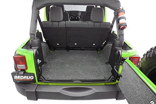 Bedrug - Jeep Cargo Kit | 2007 - 2010 Jeep Wrangler JK UNLTD 4 Door, Cargo Liner w/ Tailgate & Tub Liner | Grey - 5 pc. | BRJK07R4