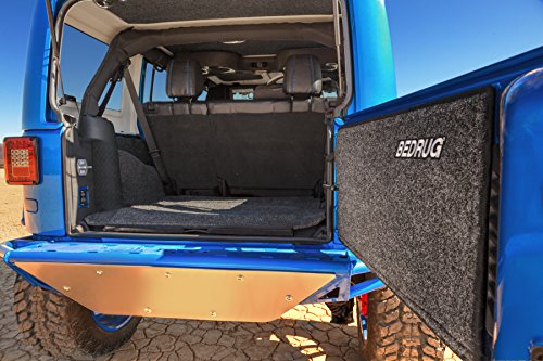 Bedrug - Jeep Cargo Kit | 2007 - 2010 Jeep Wrangler JK UNLTD 4 Door, Cargo Liner w/ Tailgate & Tub Liner | Grey - 5 pc. | BRJK07R4