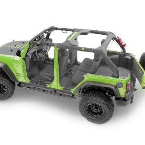 Bedrug - Jeep Cargo Kit | 2011 - 2018 Jeep Wrangler UNLTD JK 4 Door, Cargo Liner w/ Tailgate & Tub Liner | Grey - 5 pc. | BRJK11R4