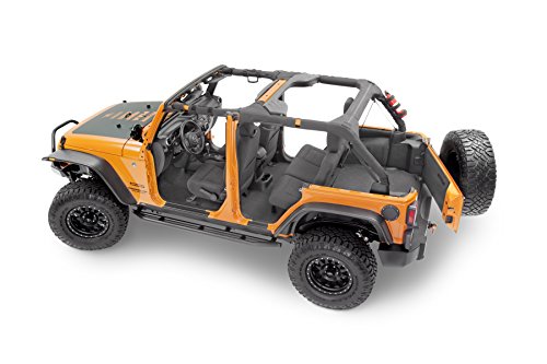 Bedrug - Jeep Bedtred | 2007 - 2010 Jeep Wrangler JK UNLTD 4 Door, Front Floor Liners (Includes Heat Shields) | Grey - 4 pc. | BTJK07F4