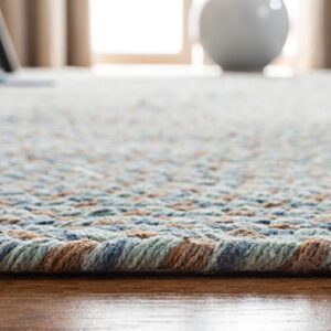 SAFAVIEH Braided Collection 4' x 6' Oval Multi BRD170A Handmade Country Cottage Reversible Cotton Area Rug