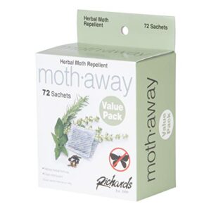 Richard's Homewares - Moth Away - Moth Away Herbal Moth Repellent - 72 Count