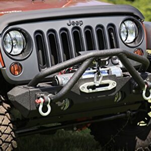 Rugged Ridge XHD Bumper Double X Striker Bar | Textured Black, Steel | 11540.25 | Fits XHD Bumpers from RuggedRidge.