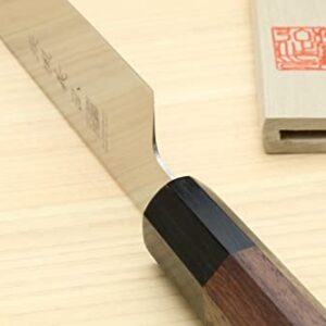 YOSHIHIRO Ice Hardened High Carbon Stainless Steel Wa Sujihiki (Slicer) Japanese Sushi Sashimi Chef Knife 9.5"(240mm)