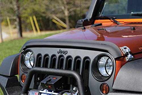 Rugged Ridge | Hood Bug Deflector, Matte Black | 11348.02 | Fits 2007-2018 Jeep Wrangler JK/JKU