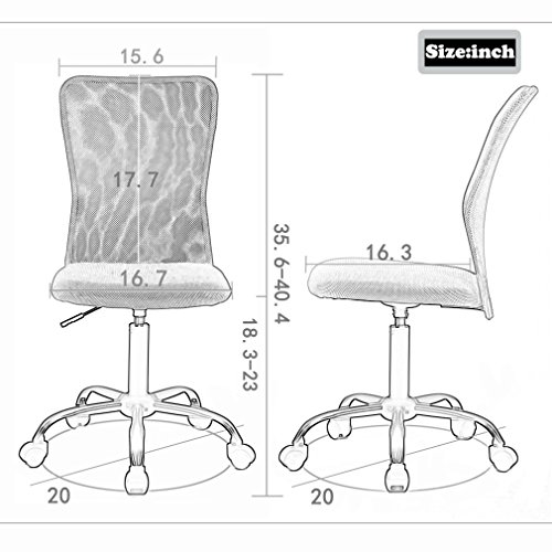 Ergonomic Office Chair Desk Chair Mesh Computer Chair Back Support Modern Executive Mid Back Rolling Swivel Chair for Women, Men (Black)