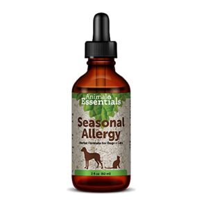 animal essentials seasonal allergy herbal supplement for dogs & cats, 2 fl oz - made in the usa, sweet tasting allergy relief