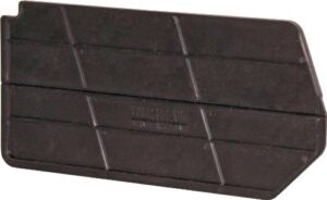 durham pb30161-08 polypropylene vertical divider for pb30210-21 hook-on bins, 1/4" length x 5" width x 2-3/4" height, black (pack of 6)