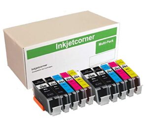 inkjetcorner compatible ink cartridges replacement for pgi-250 cli-251 pgi 250 cli 251 xl for use with mg6420 mg5520 mg5522 mx722 mg5420 mx922 mg5422 (10 pack)