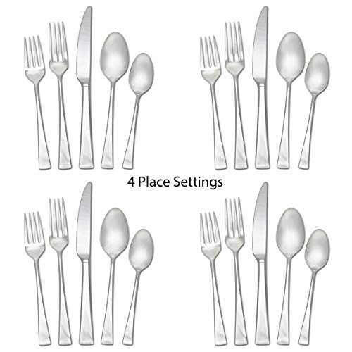 Mikasa 5100238 Lucia 20-Piece 18/10 Stainless Steel Flatware Set , Service for 4