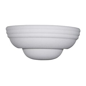 Designers Fountain 12.5 in 1-Light Contemporary Wall Mount Sconce Light with Paintable Ceramic White Shade, 6030-WH