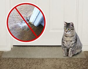 kittysmart carpet scratch stopper stop cats from scratching carpet at doorway instantly, 5 year warranty, ready for immediate use - requires no cutting, modification, hooks, tape or fasteners