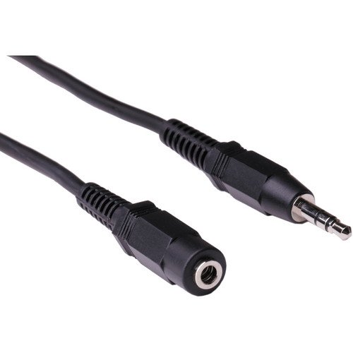 Pearstone Stereo Mini Male to Stereo Mini Female Cable (Black) - 6'