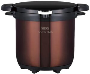 thermos vacuum heat insulation cooker shatorushefu 4.5l clear brown kbg-4500 cbw