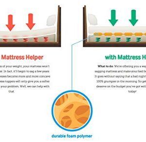 Mattress Helper Under Mattress Support - Fix Your Sagging Mattress Firmer Solution for Mattresses - Twin- Single Side Coverage (King)