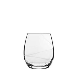 Luigi Bormioli Aero 13.5 oz Stemless Wine Multipurpose Glasses (Set Of 6) : Ultra Clear Glass, Laser Cut Rim, Lead-Free, Elegant Drinking Glassware, Dishwasher Safe, Fine Quality