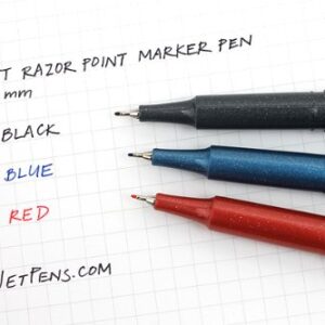 Pilot Razor Point Fine Line Marker Pens, Ultra-Fine 0.3mm Point, Black / Blue / Red, Pack of 4 (PIL 11045)