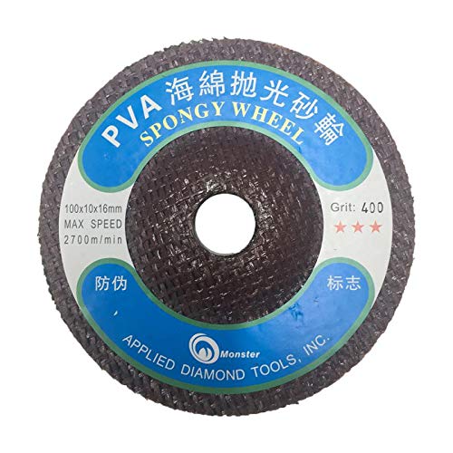 Toolocity HLPVAMS3 4-Inch PVA Marble Polishing Wheel MS Styple, 400 Grit