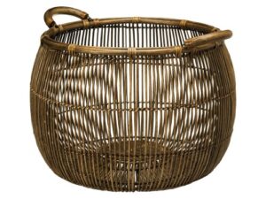 kouboo large open weave rattan storage basket