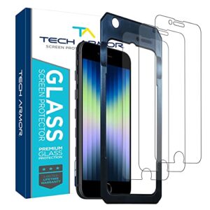 tech armor ballistic glass screen protector designed for apple new iphone se 3 (2022), iphone se 2 (2020), iphone 8 and iphone 7 (4.7 inch) 3 pack tempered glass