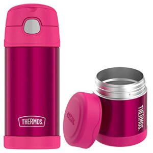 Thermos Funtainer Lunch Set 12oz Water Bottle & 10oz Food Jar Pink