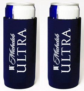 michelob ultra slim can licensed beer coolie holder huggie 2-pack