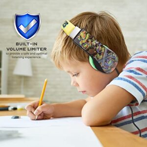 Sakar Kids Safe Over The Ear Headphones, Volume Limiter for Developing Ears, 3.5MM Stereo Jack, Recommended for Ages 3-9