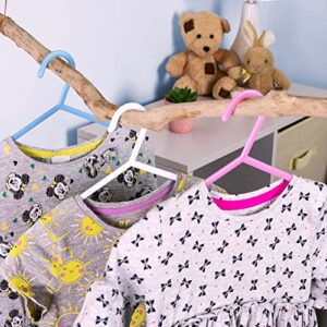 HANGERWORLD 18 Pack 11.8inch White Plastic Kids Hanger - Sized for Baby, Toddler and Children
