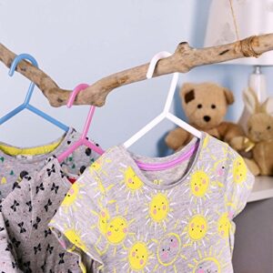 HANGERWORLD 18 Pack 11.8inch White Plastic Kids Hanger - Sized for Baby, Toddler and Children