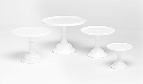 Milk White 6" Glass Cake Stand - By Mosser Glass