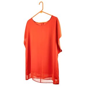 HANGERWORLD 10 Orange 16.5inch Plastic All Purpose Coat Clothes Garment Pant Skirt Bar Hangers Loop Hooks