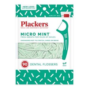 plackers micro mint freshens breath, dental flossers mint, 270 count
