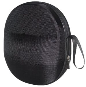 xxl casebudi hard headphone case compatible with the largest audio and aviation headsets - black ballistic nylon