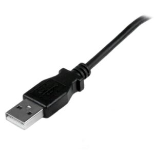 StarTech.com 2m Micro USB Cable Cord - A to Up Angle Micro B - Up Angled Micro USB Cable - 1x USB A (M), 1x USB Micro B (M) - Black (USBAUB2MU), 2m / 6 feet