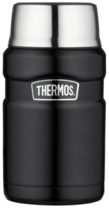 thermos stainless king 24 ounce food jar, matte black (sk3020bktri4)