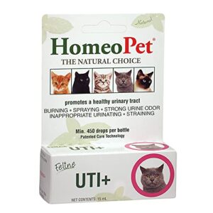 homeopet uti plus urinary tract infection, urinary tract support for cats, 15 milliliters