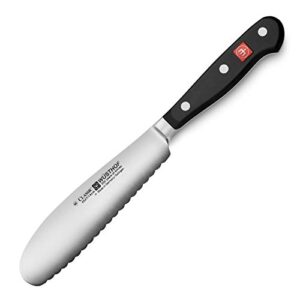 wusthof classic sandwich knife - serrated utility, 5.5" blade (5.5-inch)