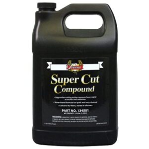 presta 134501 super cut compound for removing p800 grit, heavy sand scratches and oxidation - 1 gallon